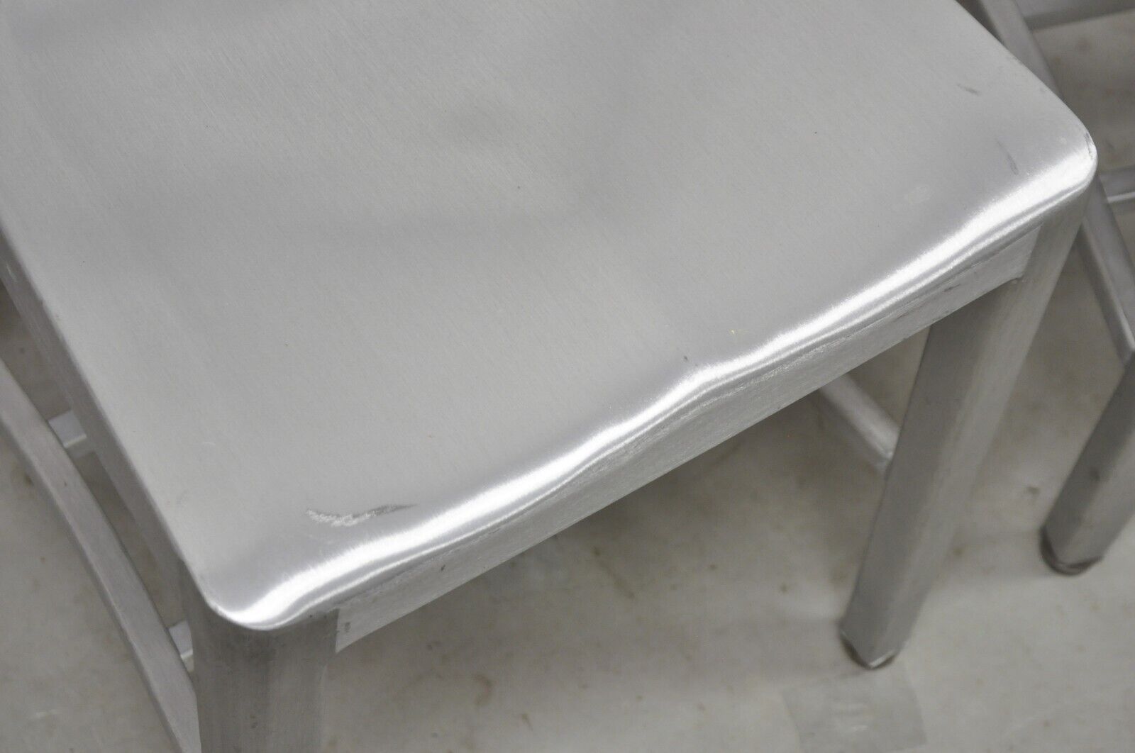 Emeco Navy Collection Brushed Aluminum Side Chair 1006 - A Pair