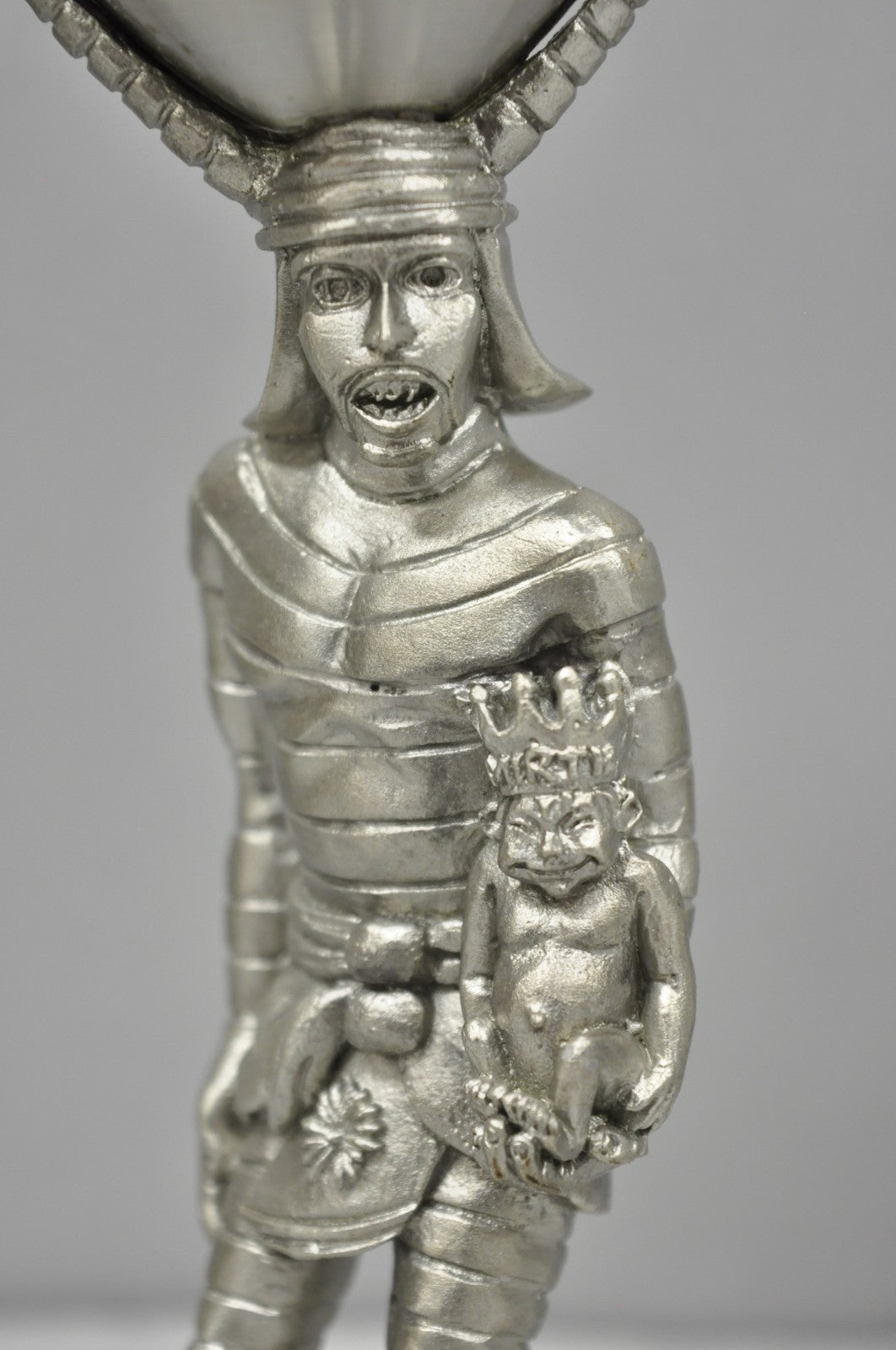 Vintage Royal Order of Jesters Figural Pewter Metal Mirth is King Award Goblet