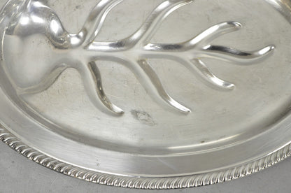 Vintage FB Rogers Silver Plated Oval Meat Cutlery Serving Platter Tray