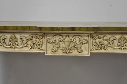 Karges Italian Neoclassical Swedish Style Carved Console Table with One Drawer