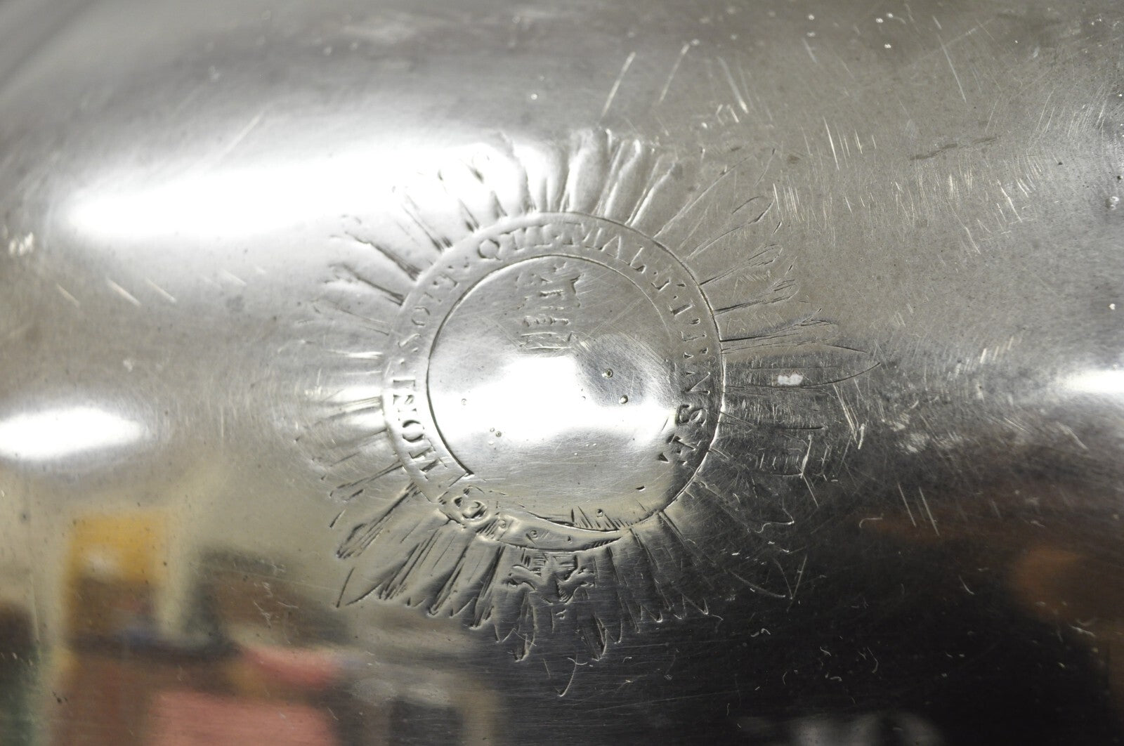 Antique English Victorian Large Silver Plated Scalloped Meat Serving Dome Cover