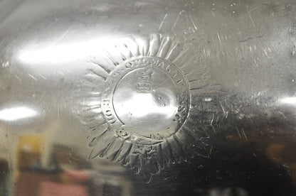 Antique English Victorian Large Silver Plated Scalloped Meat Serving Dome Cover