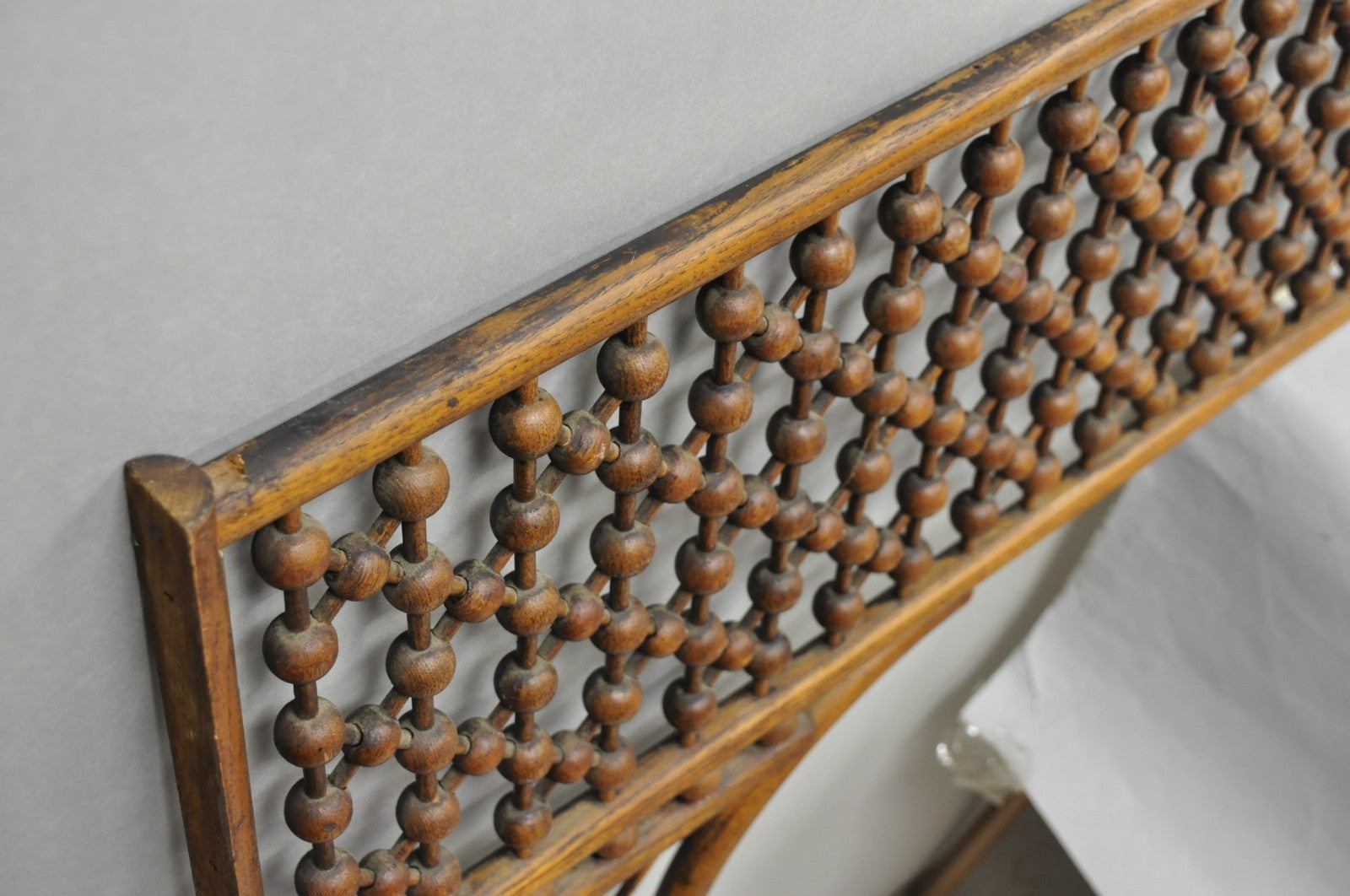 Antique Victorian Oak Stick & Ball 84" Fretwork Archway Architectural Salvage