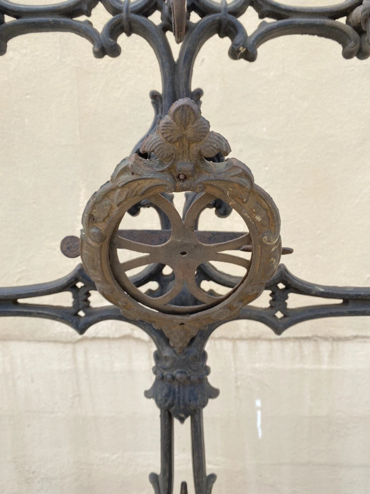 Antique Victorian 19th Century Cast Iron Rococo Hall Tree Coat /Umbrella Stand