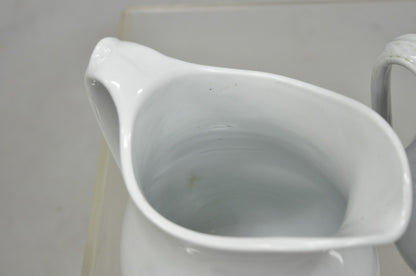 English Ironstone Imperial Hope & Carter Burgess Goddard Water Pitchers Set of 2