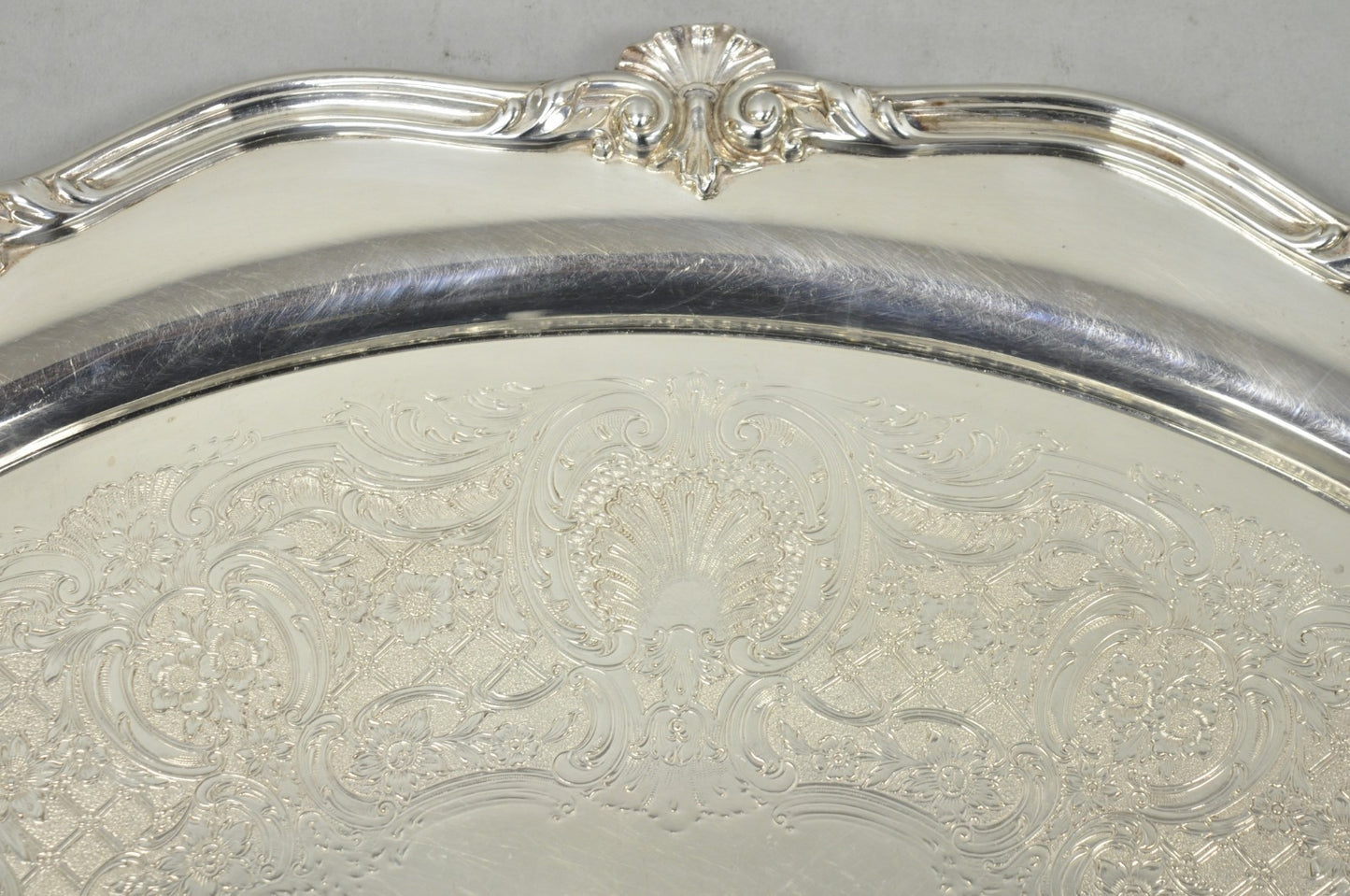 Vintage Reed & Barton 05600 Regent Victorian Silver Plated Serving Platter Tray