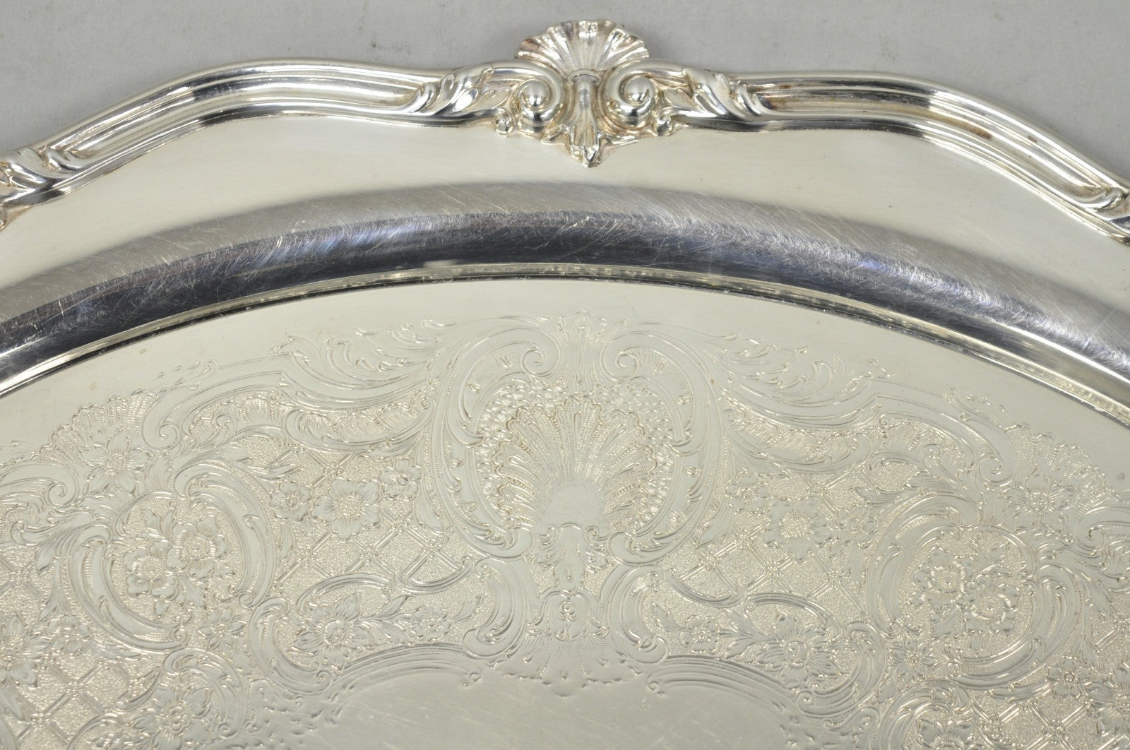 Vintage Reed & Barton 05600 Regent Victorian Silver Plated Serving Platter Tray