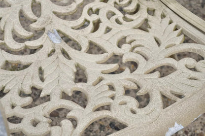 Cast Aluminum Leafy Scroll Outdoor Patio Dining Arm Chairs - Set of 4