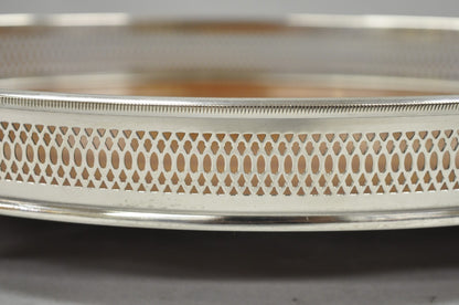 Vintage Eales of Sheffield Mid Century Modern Silver Plate Oval Formica Bar Tray