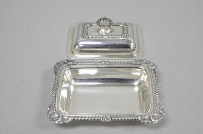 Vintage Miniature Sheffield England Silver Plated Covered Serving Dish Platter