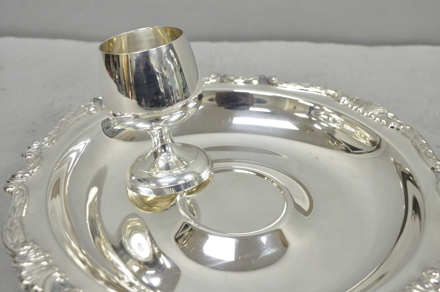 Vintage Sheridan Victorian Silver Plated Shrimp Cocktail Serving Platter Tray