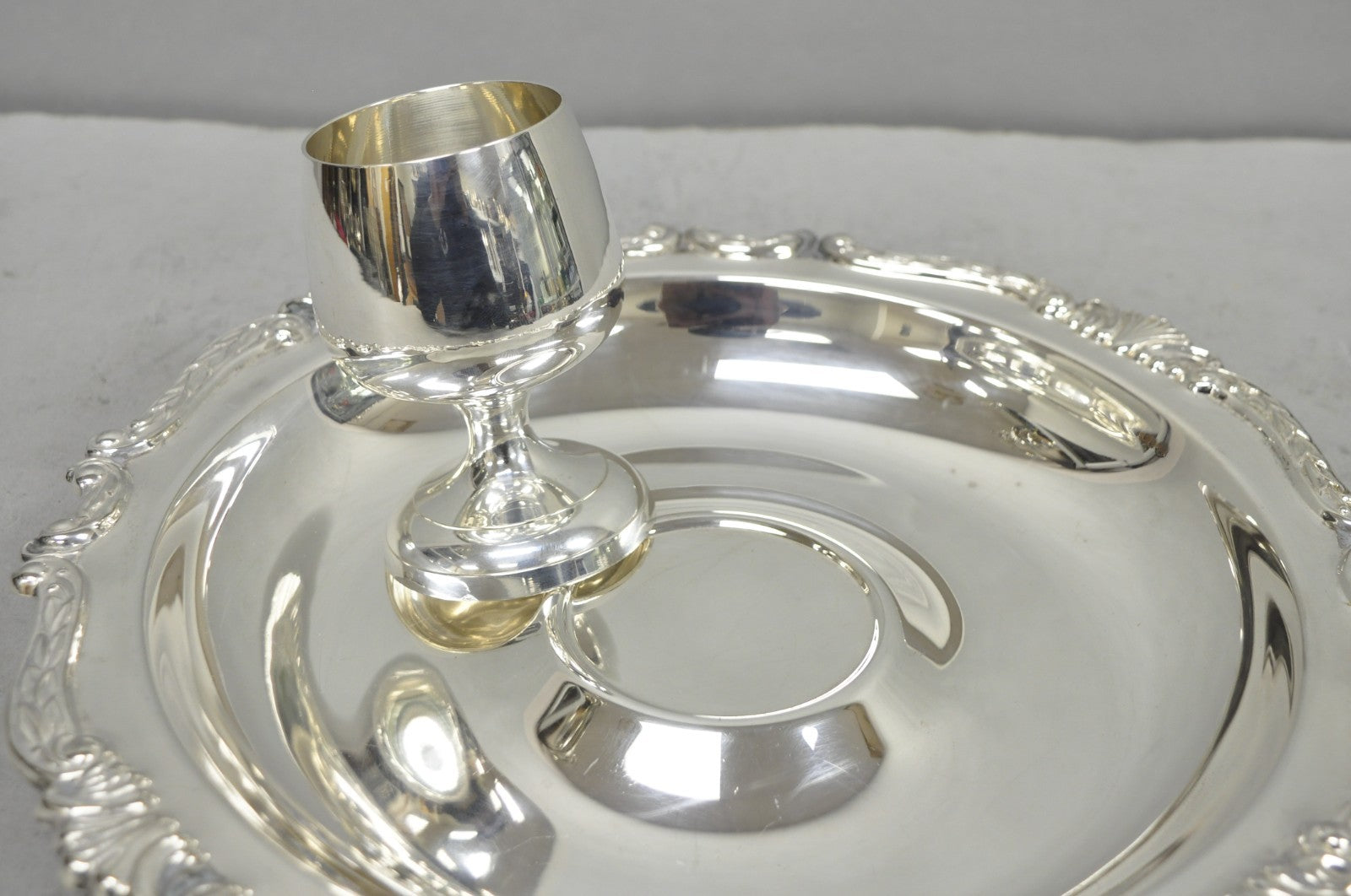 Vintage Sheridan Victorian Silver Plated Shrimp Cocktail Serving Platter Tray