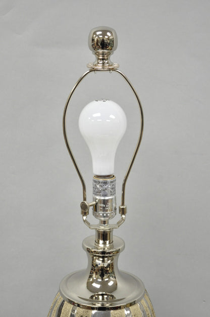 Contemporary Modern Silver & Gold Ceramic "Allegheny" Table Lamp by Uttermost
