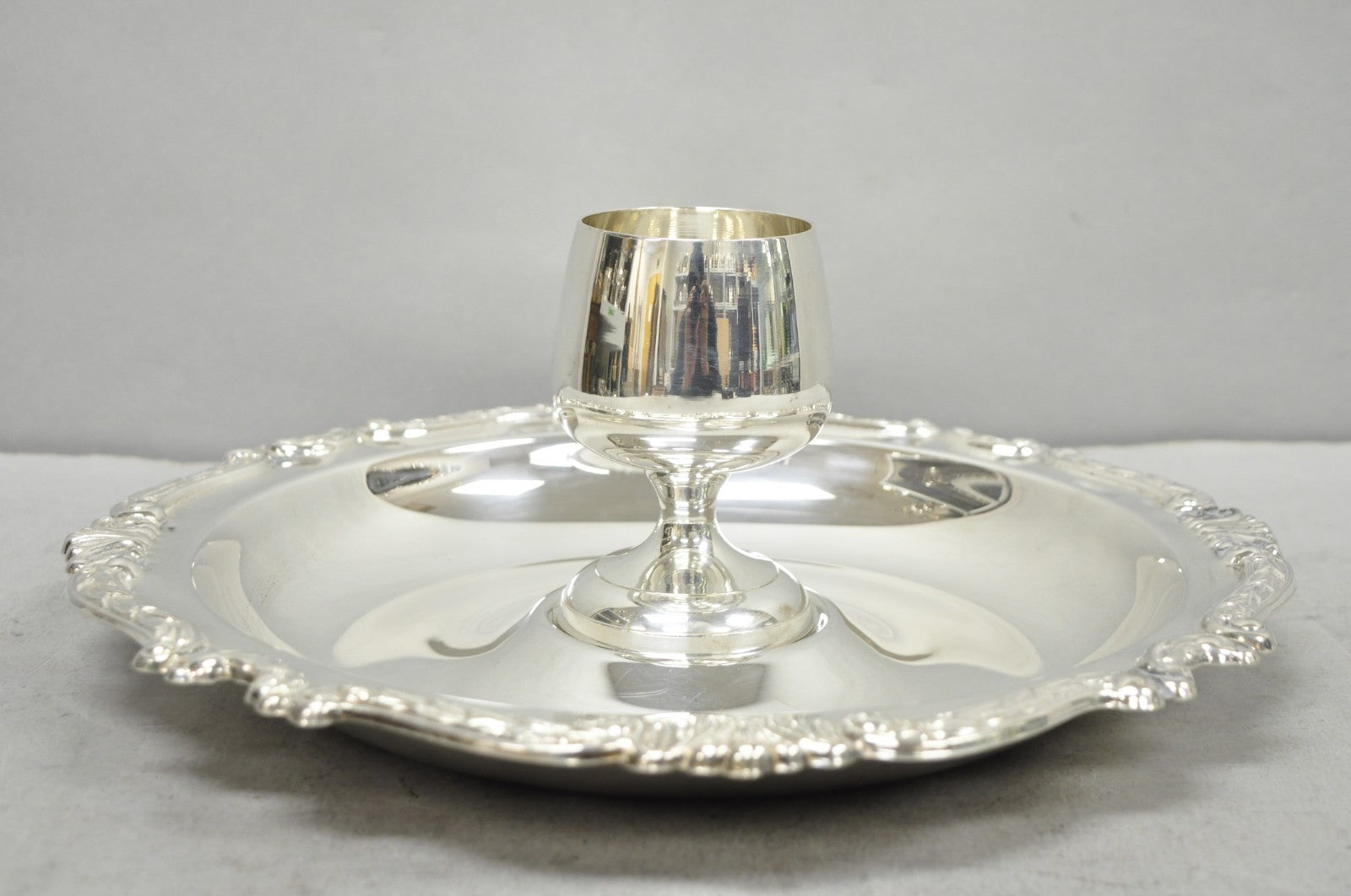 Vintage Sheridan Victorian Silver Plated Shrimp Cocktail Serving Platter Tray