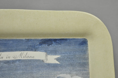 Vintage Fornasetti Milano Italy Italian Large Tole Metal Tray Piazza della Scala