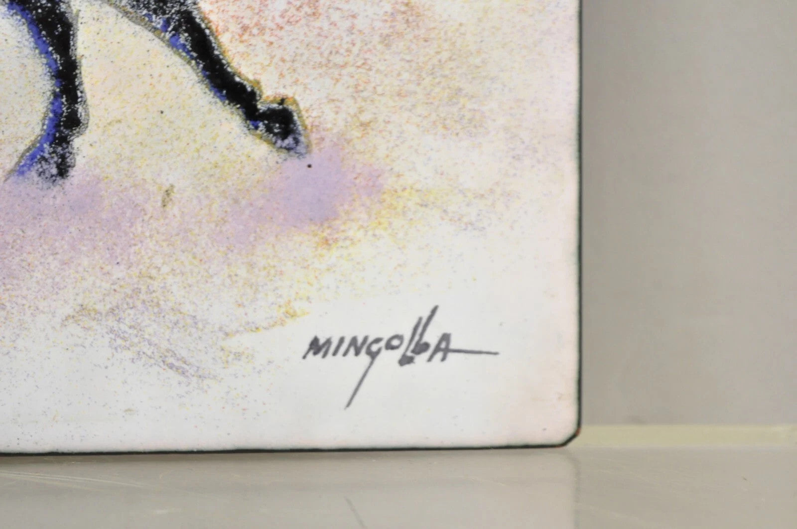 Dom Dominic Mingolla Enamel on Copper Painting Spanish Matador 9 x 12 - a Pair