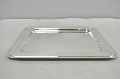 Contemporary Modern Landes Silver Plated 13.5" Square Bar Serving Platter Tray