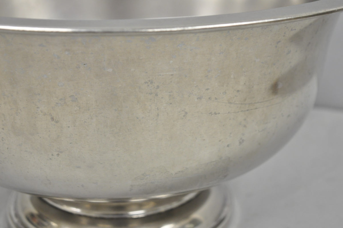 Vintage Modern Stainless Steel Metal Punchbowl Champagne Wine Chiller Ice Bucket