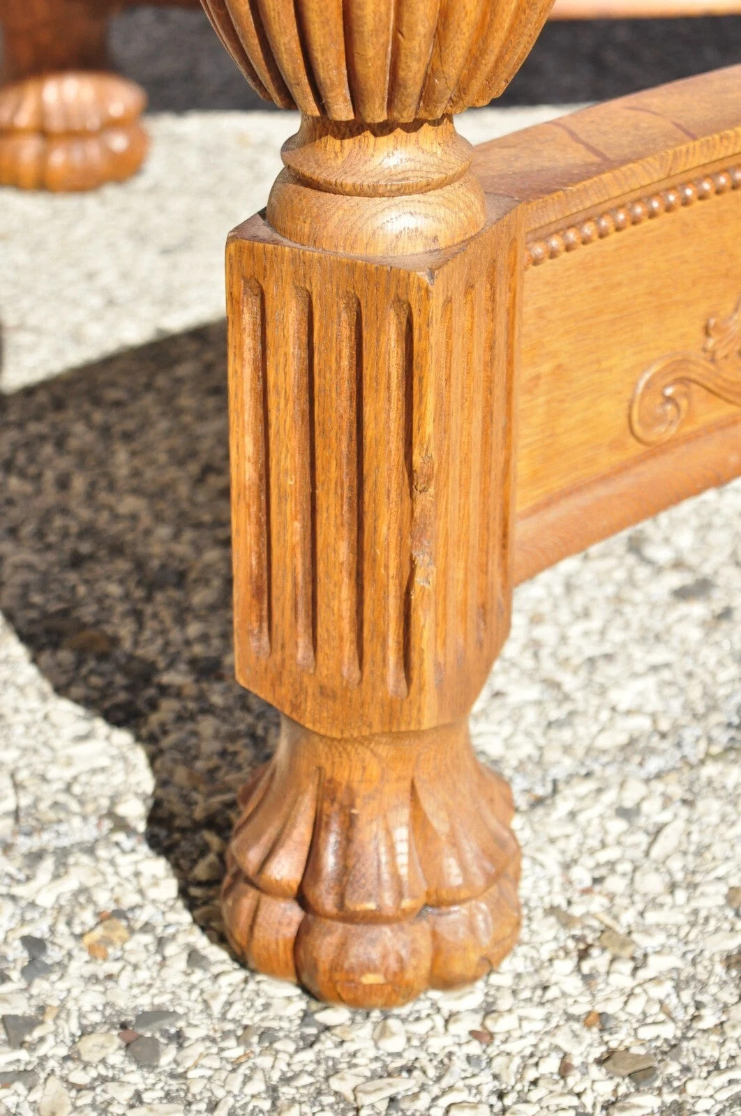 Antique Victorian Quarter Sawn Golden Oak 48" Square Dining Table with 2 Leaves