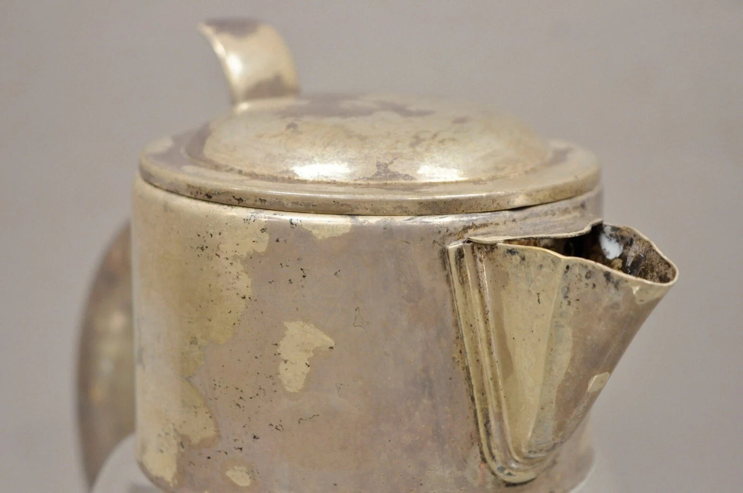 Antique Victorian Silver Plated German Cut Crystal Glass Lemonade Water Pitcher