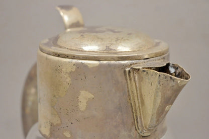 Antique Victorian Silver Plated German Cut Crystal Glass Lemonade Water Pitcher