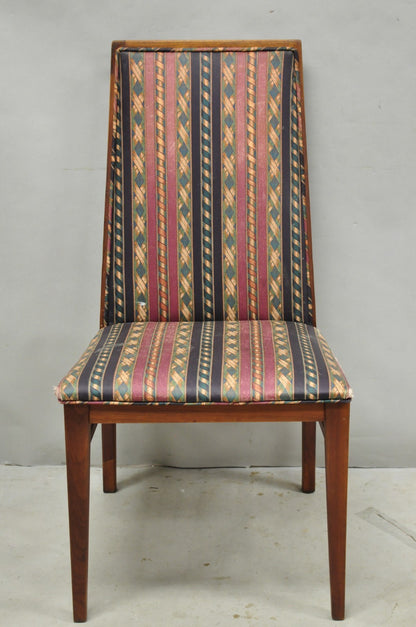 Vintage Mid Century Modern Walnut Dining Room Chairs by Dillingham - Set of 6