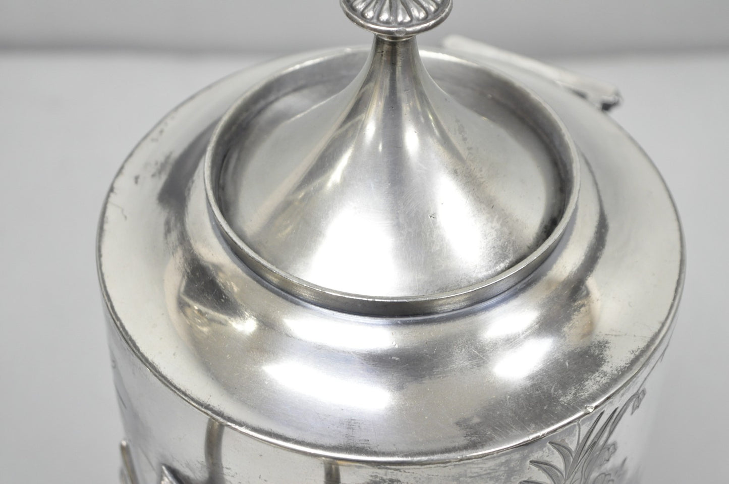 Antique Victorian Silver Plated Floral Engraved Coffee Samovar by Lucius Hart