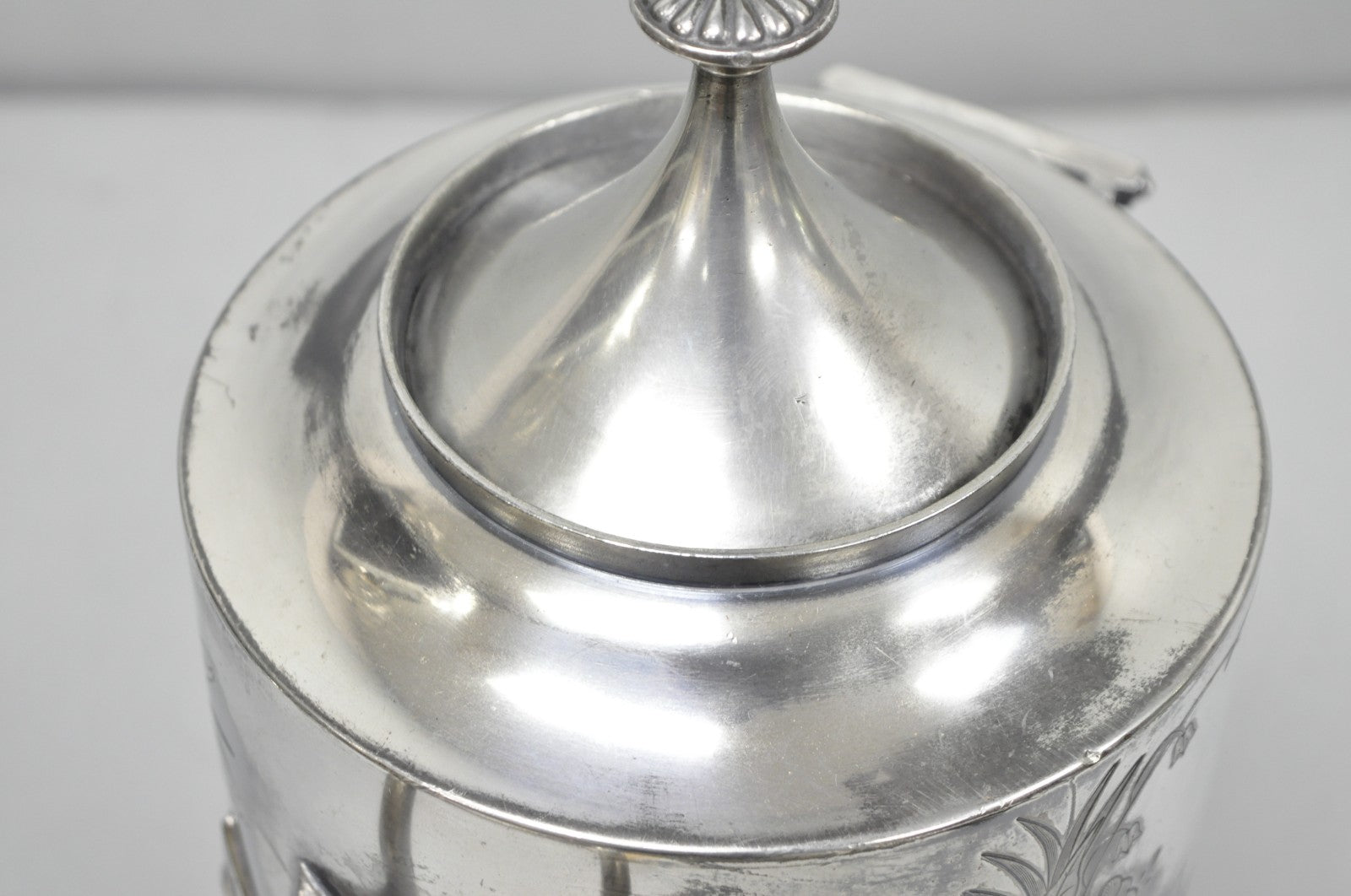 Antique Victorian Silver Plated Floral Engraved Coffee Samovar by Lucius Hart
