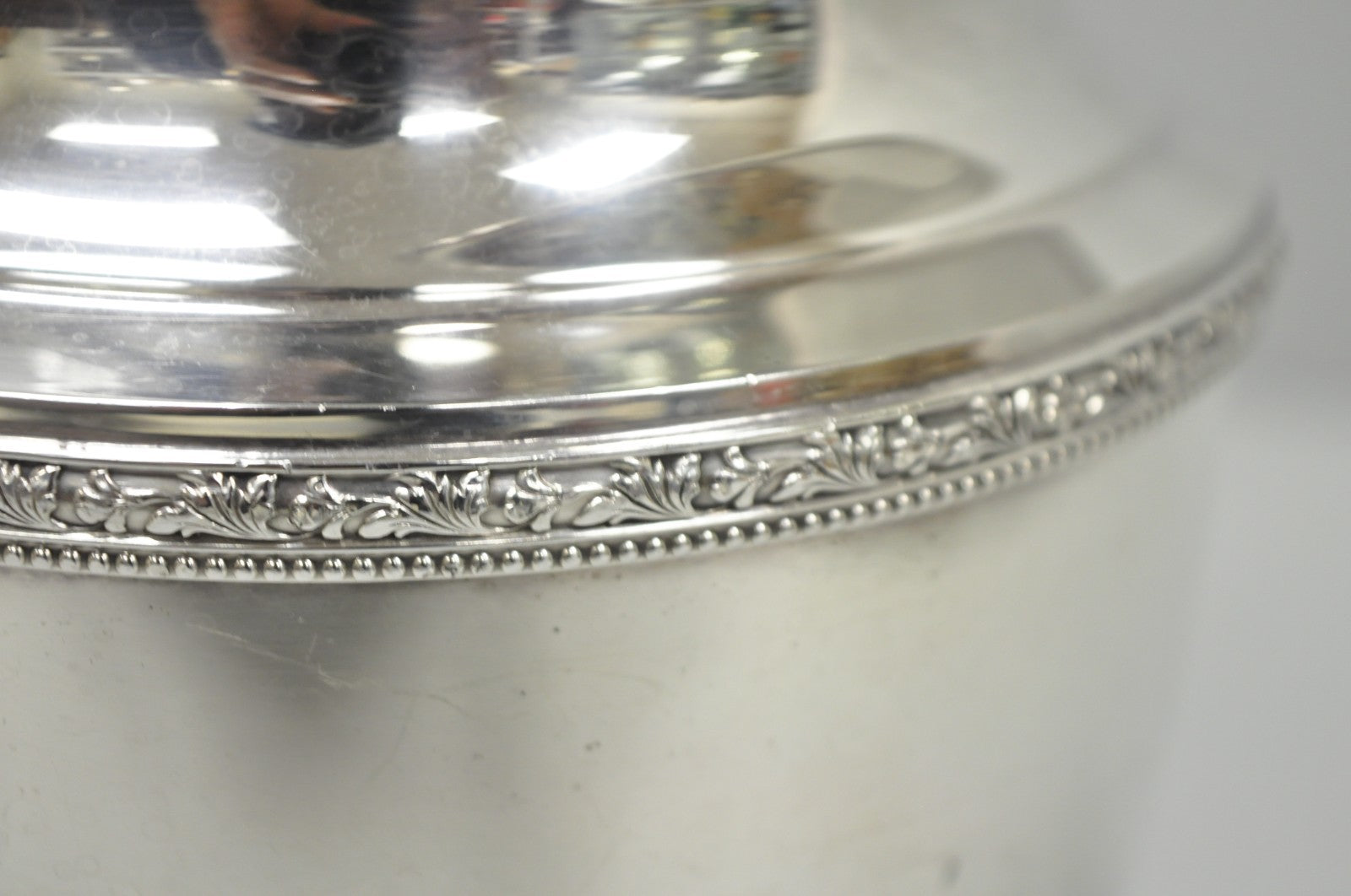 Vintage WMA Rogers Victorian Silver Plated Bulbous Footed Water Pitcher