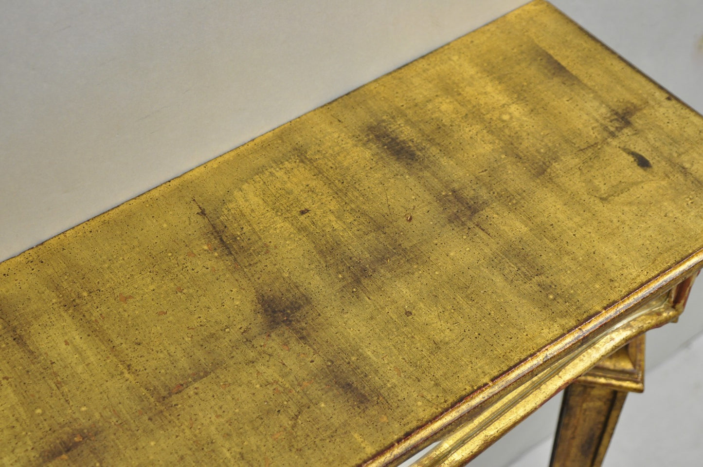 Vintage Italian Venetian Hollywood Regency Gold Gilt Small Wall Console Table