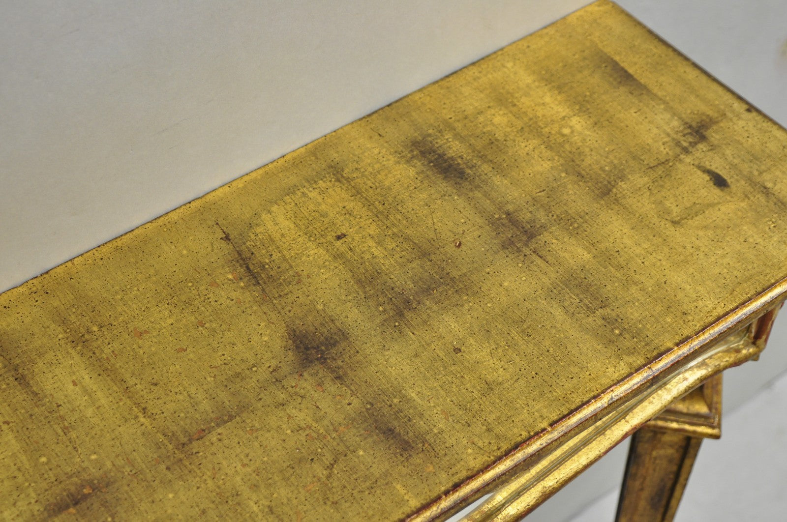 Vintage Italian Venetian Hollywood Regency Gold Gilt Small Wall Console Table