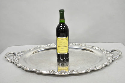 Vintage Reed & Barton 1955 Victorian Silver Plated Oval Bar Serving Platter Tray