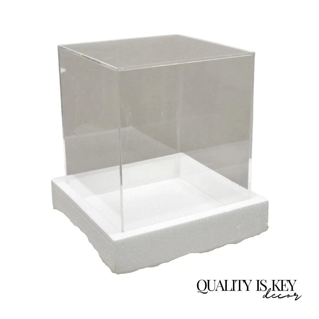 5 Sided 14.5" Clear Acrylic Lucite Vitrine Display Case Christine Taylor Coll.