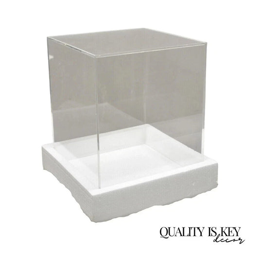 5 Sided 14.5" Clear Acrylic Lucite Vitrine Display Case Christine Taylor Coll.