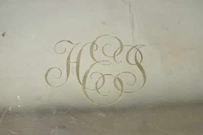 Vintage Reed & Barton "Holiday" Scalloped Oval Serving Platter Tray w/ Monogram