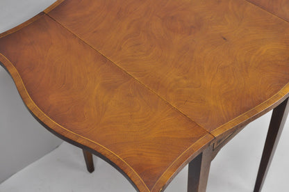 Vintage Baker Hepplewhite Style Mahogany Pembroke Dropleaf Lamp Side Table