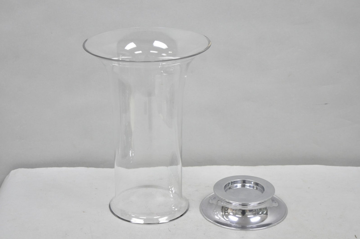 Ralph Lauren "Ella" Lauren Glass Fluted Hurricane Lamp Candle Holder AE200/043