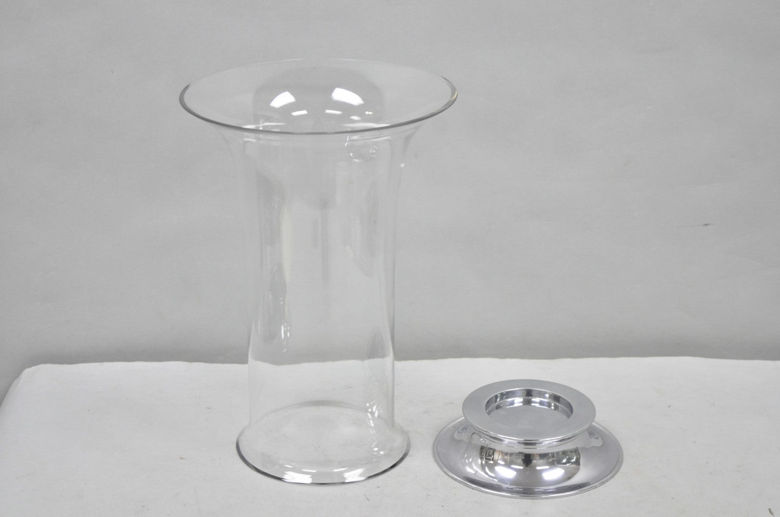 Ralph Lauren "Ella" Lauren Glass Fluted Hurricane Lamp Candle Holder AE200/043