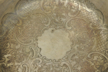 Vtg English Regency Victorian Silver Plated Lidded Vegetable Serving Dish Bowl