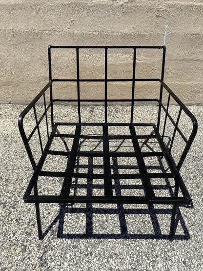 Vintage Mid Century Modern Wrought Iron Arthur Umanoff Style Lounge Chair