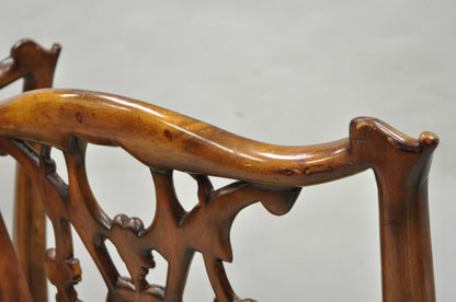 Chippendale Style Carved Mahogany Dining Side Chairs attr Theodore Alexander - 4