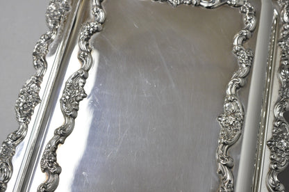 Vintage Poole Silver Plated Footed Covered Vegetable Serving Dish Platter w/ Lid