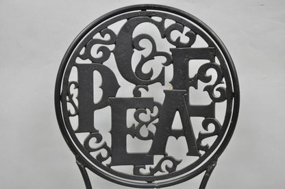 Arthur Umanoff for Shaver Howard "Peace & Love" Wrought Iron Bistro Side Chair