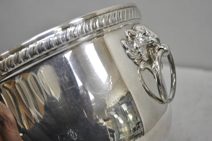 Poole English Regency Silver Plated Lion Head Champagne Chiller Ice Bucket