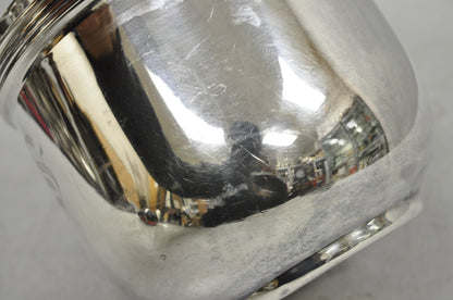 Vintage Art Deco Silver Plated Reticulating Hinge Bar Ice Bucket w/ "S" Monogram