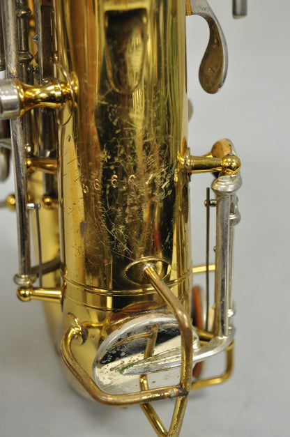 Vintage Bundy Selmer Brass Alto Saxophone in Hard Case w/ Extras