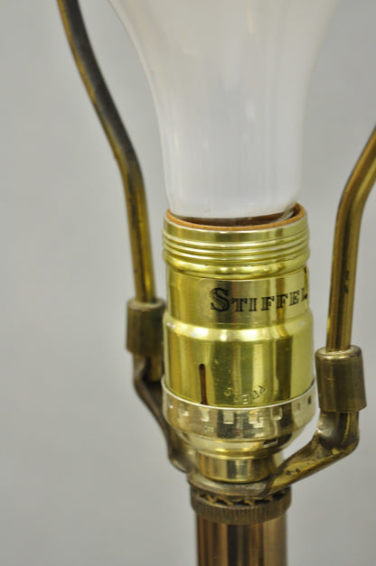 Vintage Stiffel Empire Neoclassical Style Urn Form Brass Table Lamps - a Pair