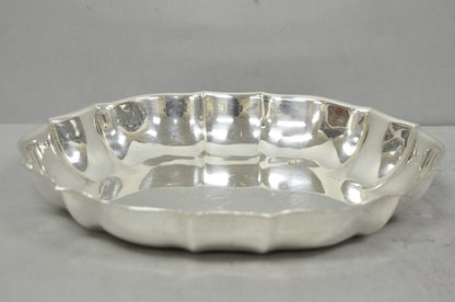 Vintage FB Rogers Regency 612 Silver Plated Oval Scalloped Serving Dish Bowl
