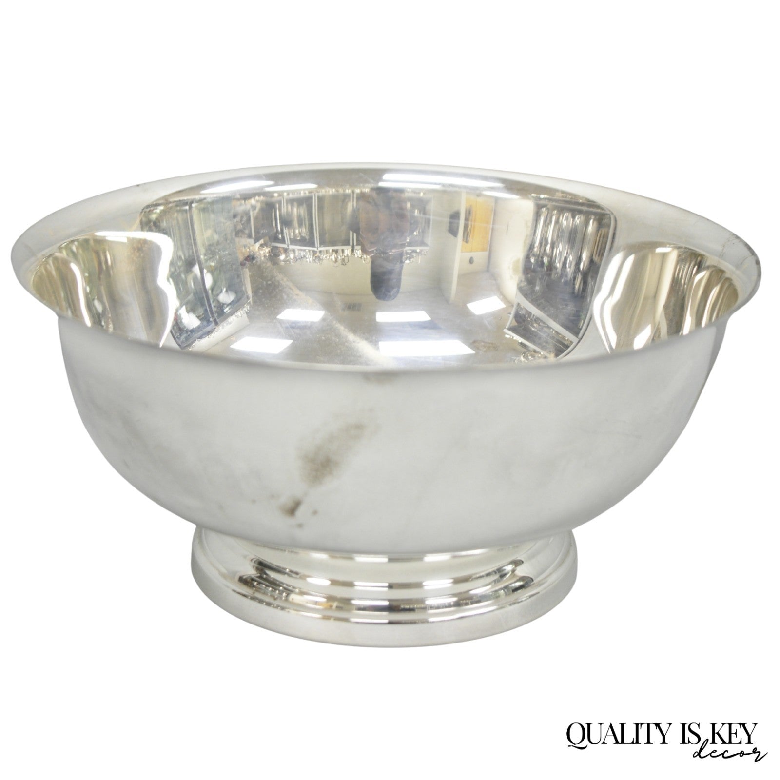 Vintage Gorham YC 781 Silver Plated 9" Round Modern Serving Bowl