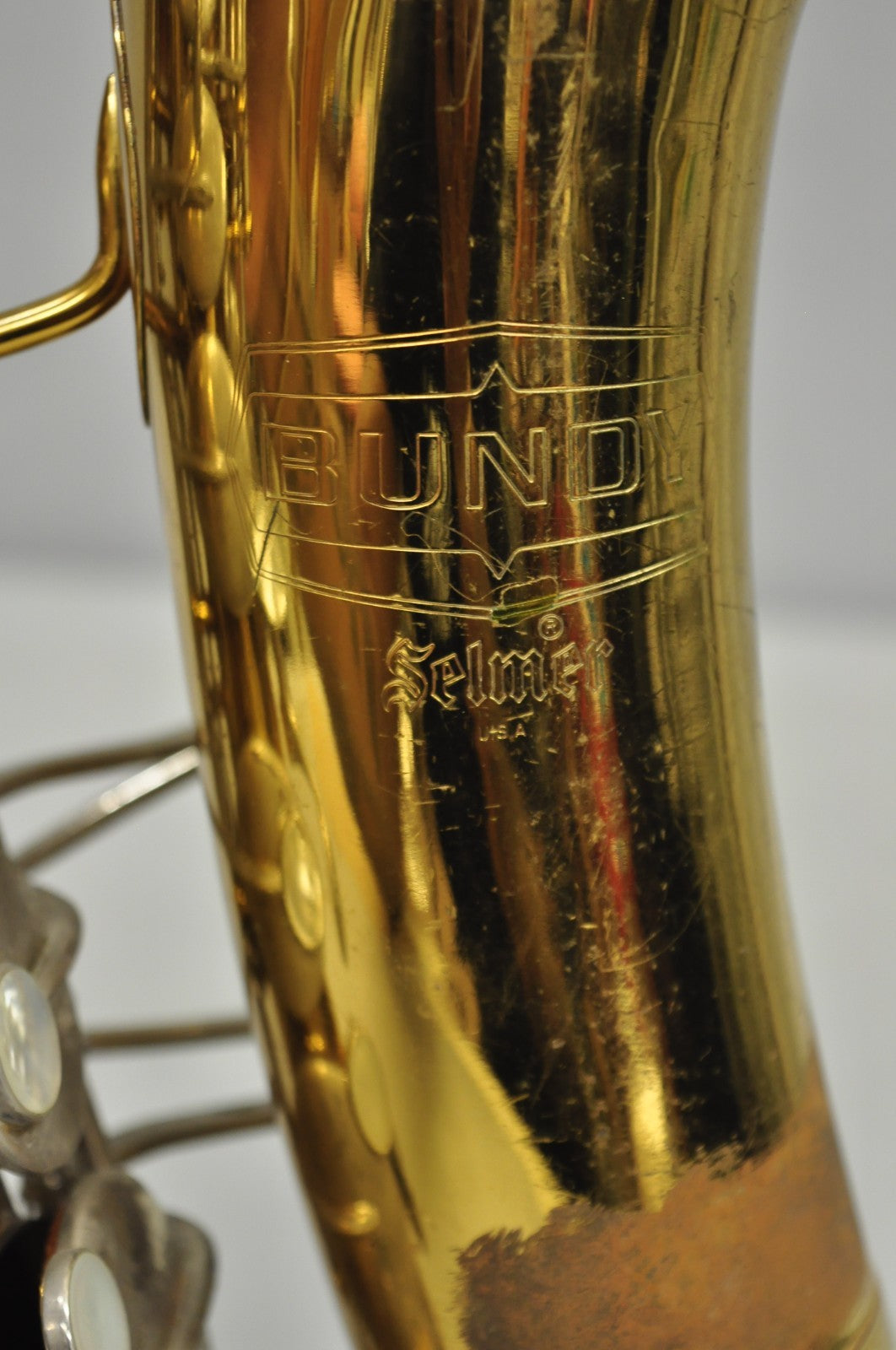 Vintage Bundy Selmer Brass Alto Saxophone in Hard Case w/ Extras